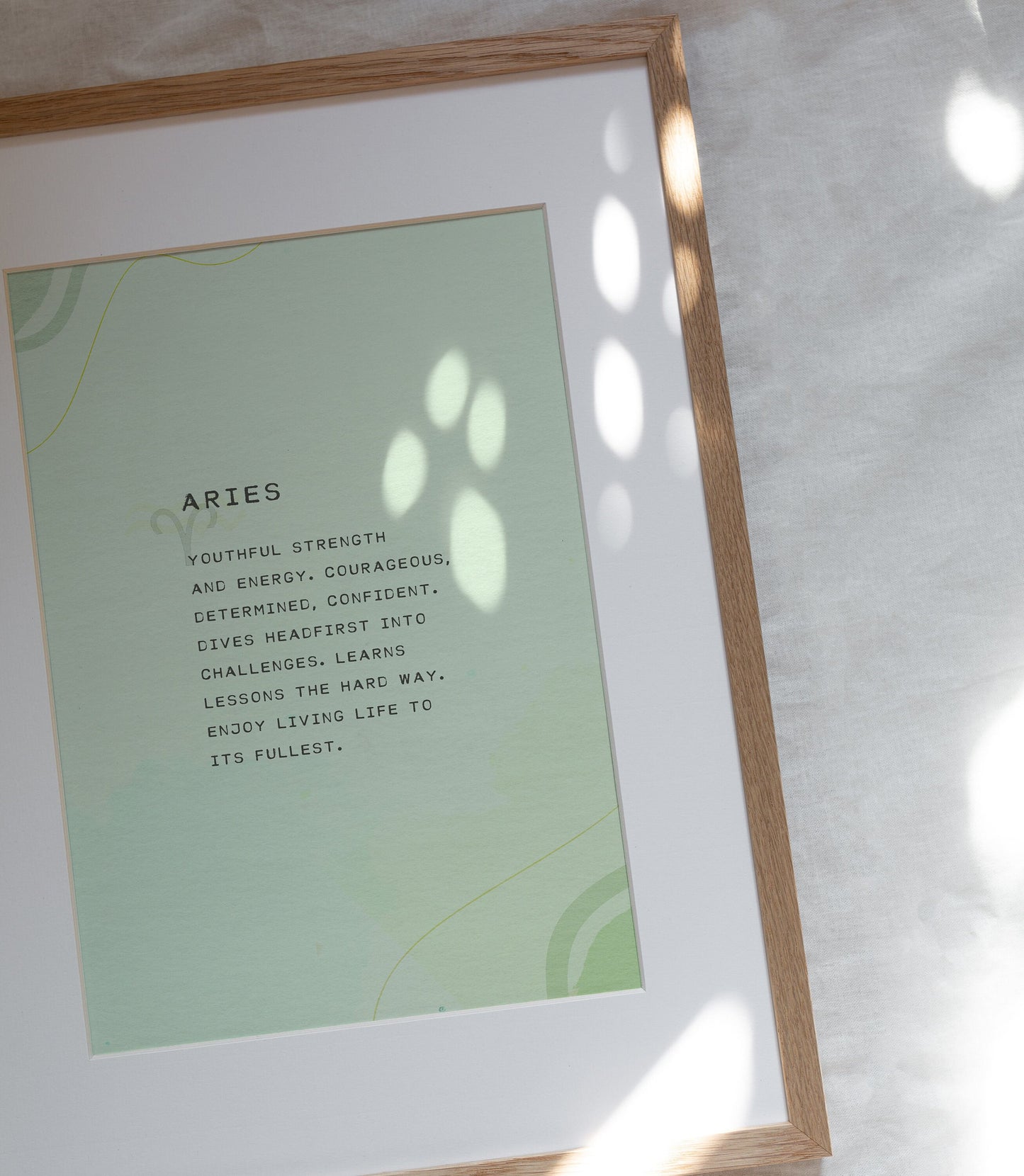 Aries quote poster, Zodiac wall art