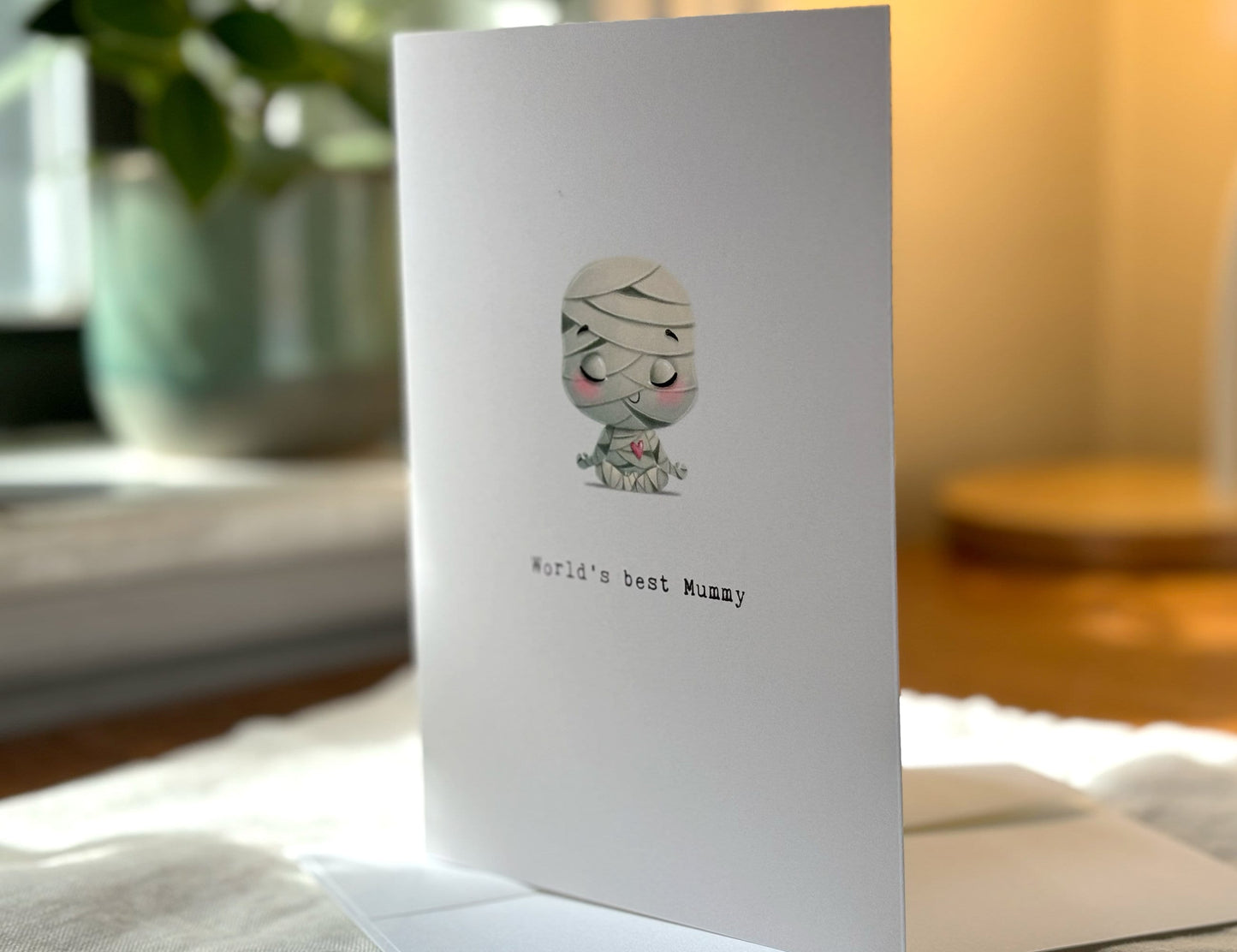 Mother's Day Card, World's Best Mummy, Cute Card for Mom