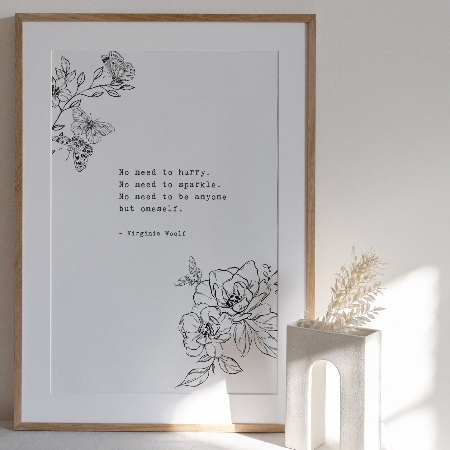 Virginia Woolf Quote Print: Self Love Wall Art