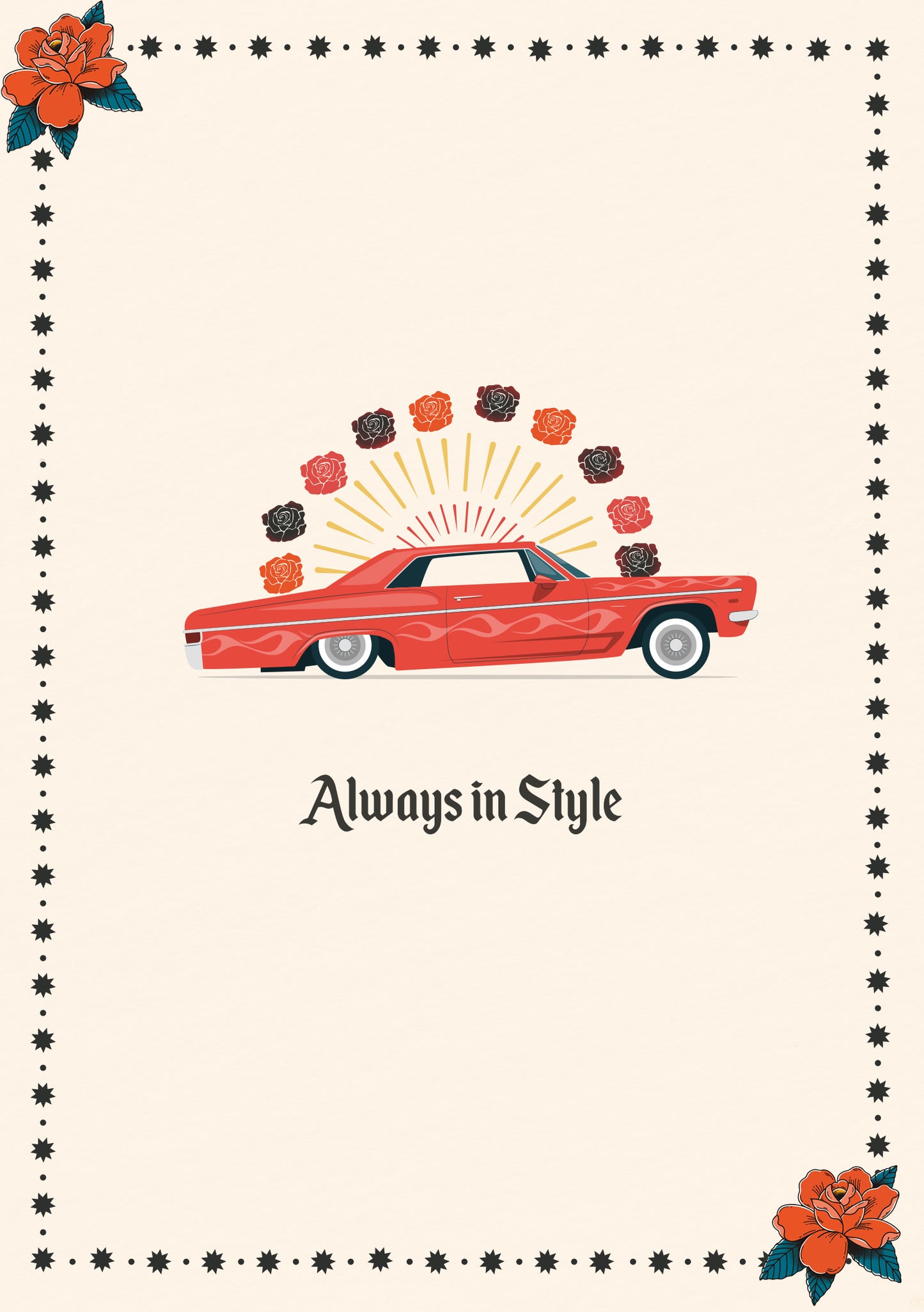 West Coast Classic Car Always in Style Card Birthday or Anniversary