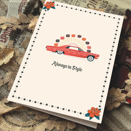 West Coast Classic Car Always in Style Card Birthday or Anniversary