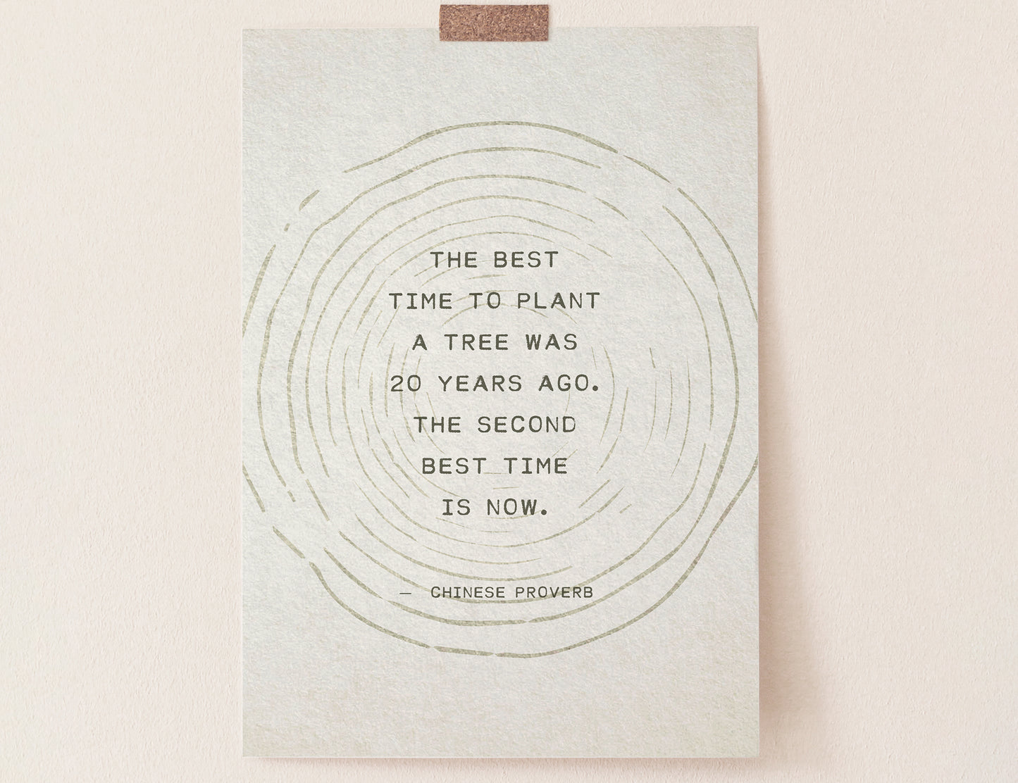 Chinese proverb "the best time to plant a tree was 20 years ago, the second best time is now"