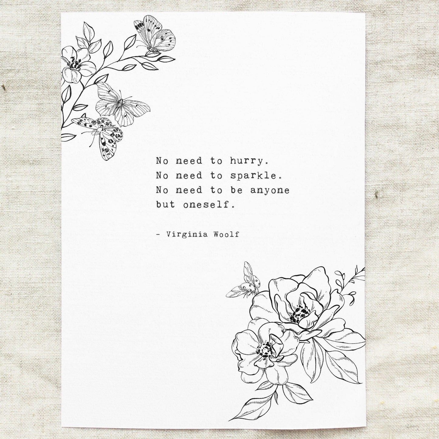 Virginia Woolf Quote Print: Self Love Wall Art