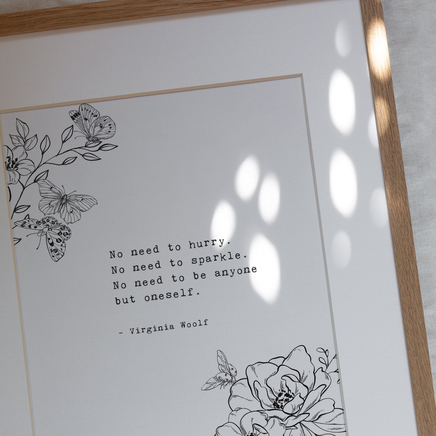 Virginia Woolf Quote Print: Self Love Wall Art