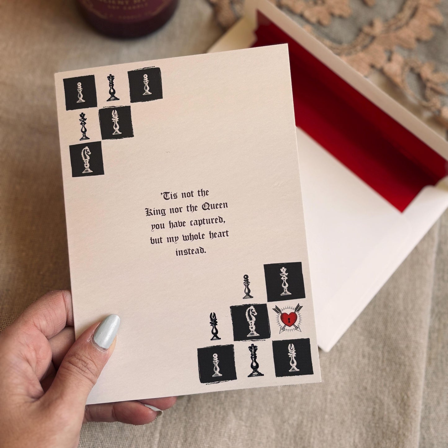 King and Queen Chess Anniversary Card