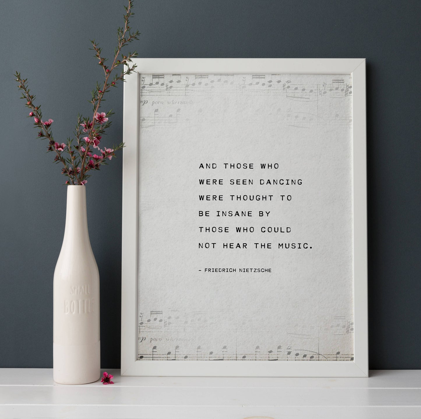 Friedrich Nietzsche quote art "and those who were and those who were seen dancing