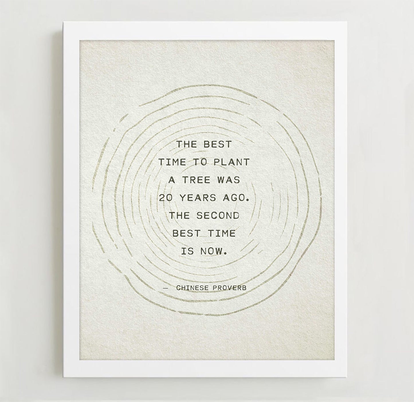 Chinese proverb "the best time to plant a tree was 20 years ago, the second best time is now"