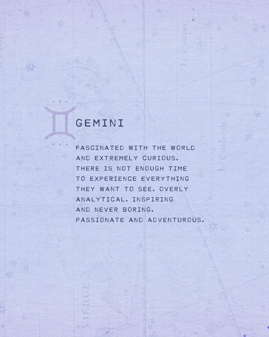 Gemini zodiac horoscope art