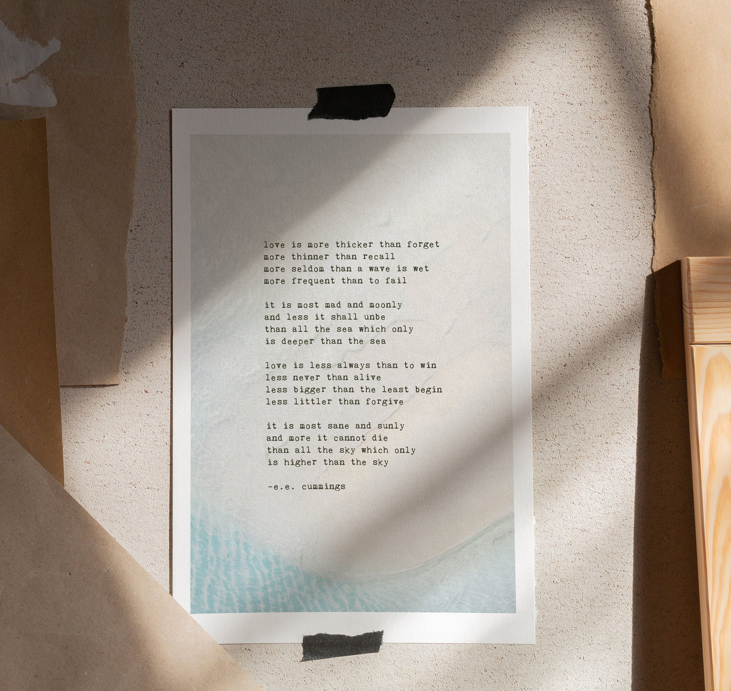 e.e. cummings poem, love is more thicker than forget