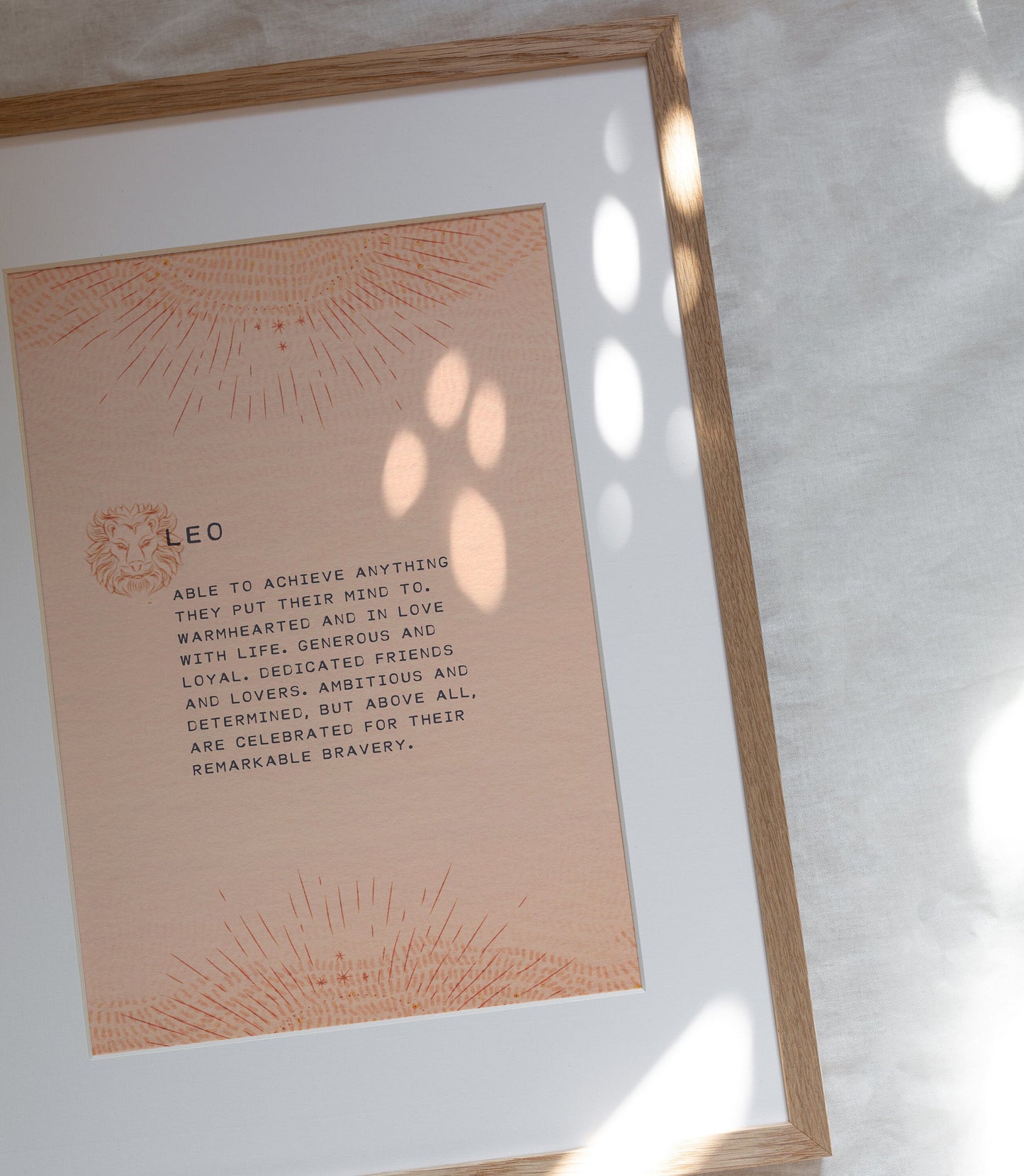 Leo zodiac astrology art