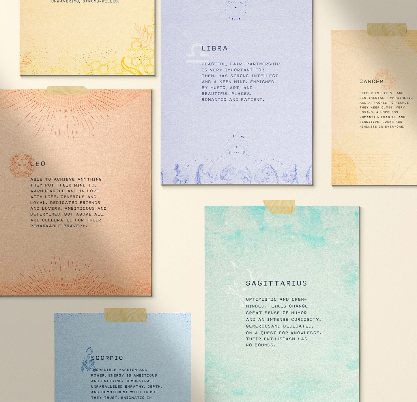 Libra horoscope Astrology sign art