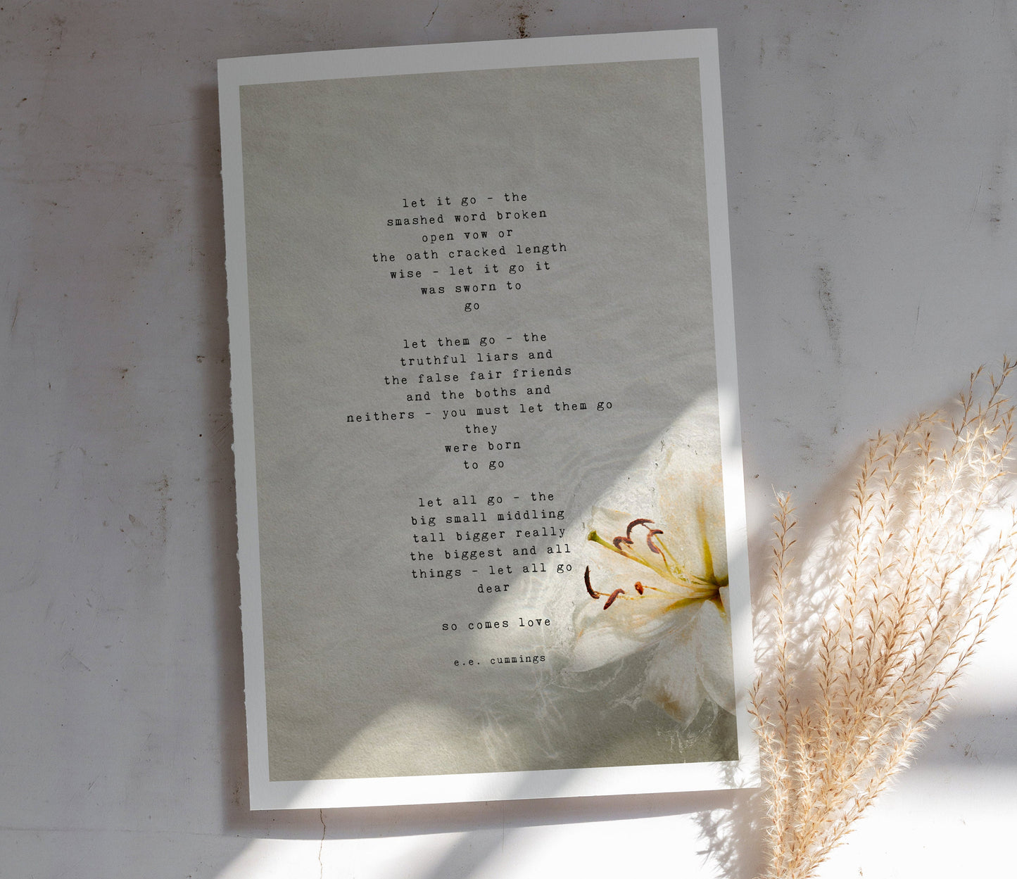 e.e. cummings love poetry art "let it go- the smashed word broken..."