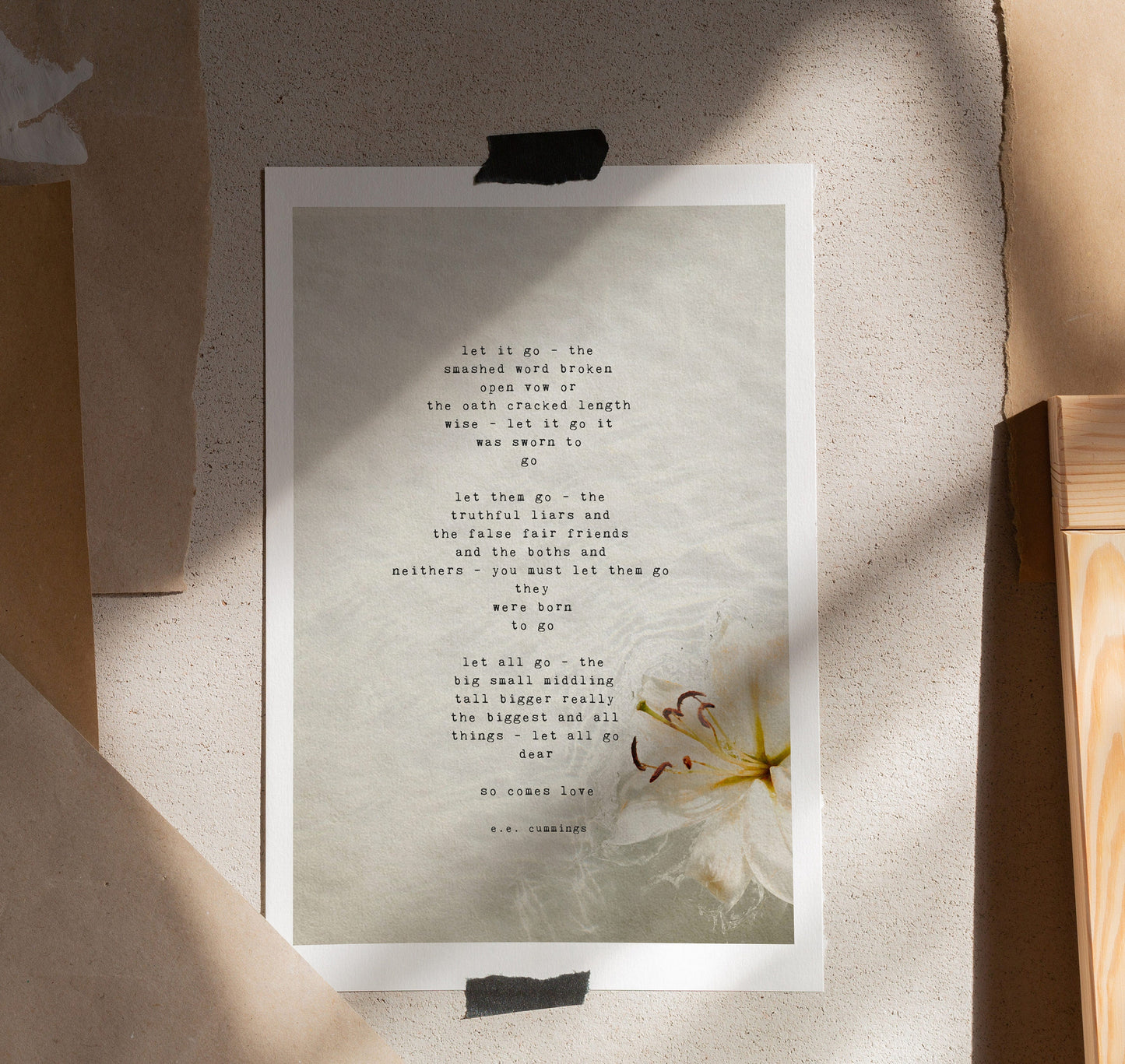 e.e. cummings love poetry art "let it go- the smashed word broken..."