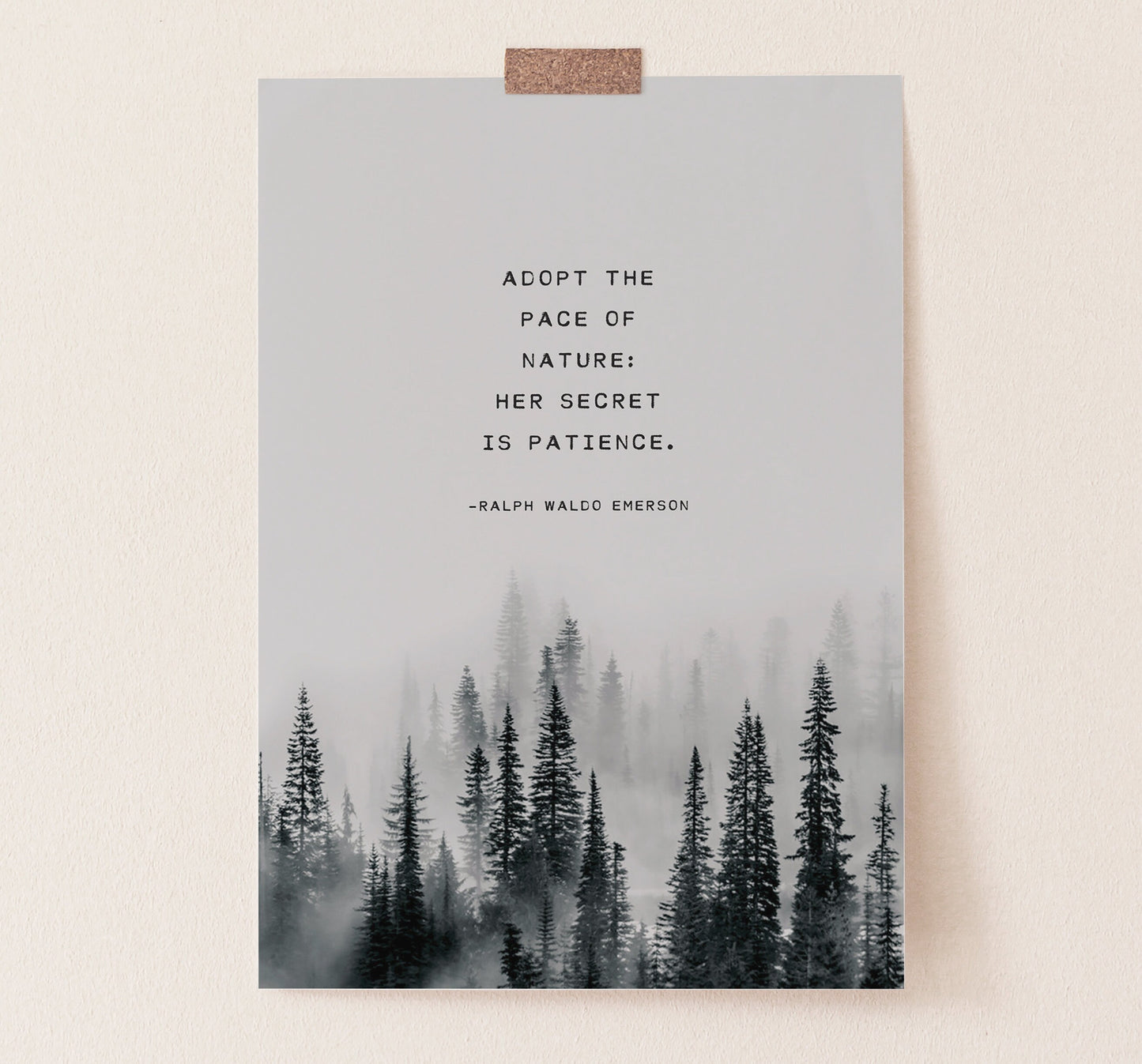 Adopt the pace of nature: her secret is patience. -Ralph Waldo Emerson.