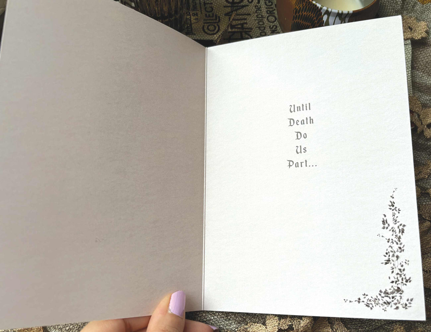 Goth Love Card, Emo Anniversary Card, Skeleton Lovers Card