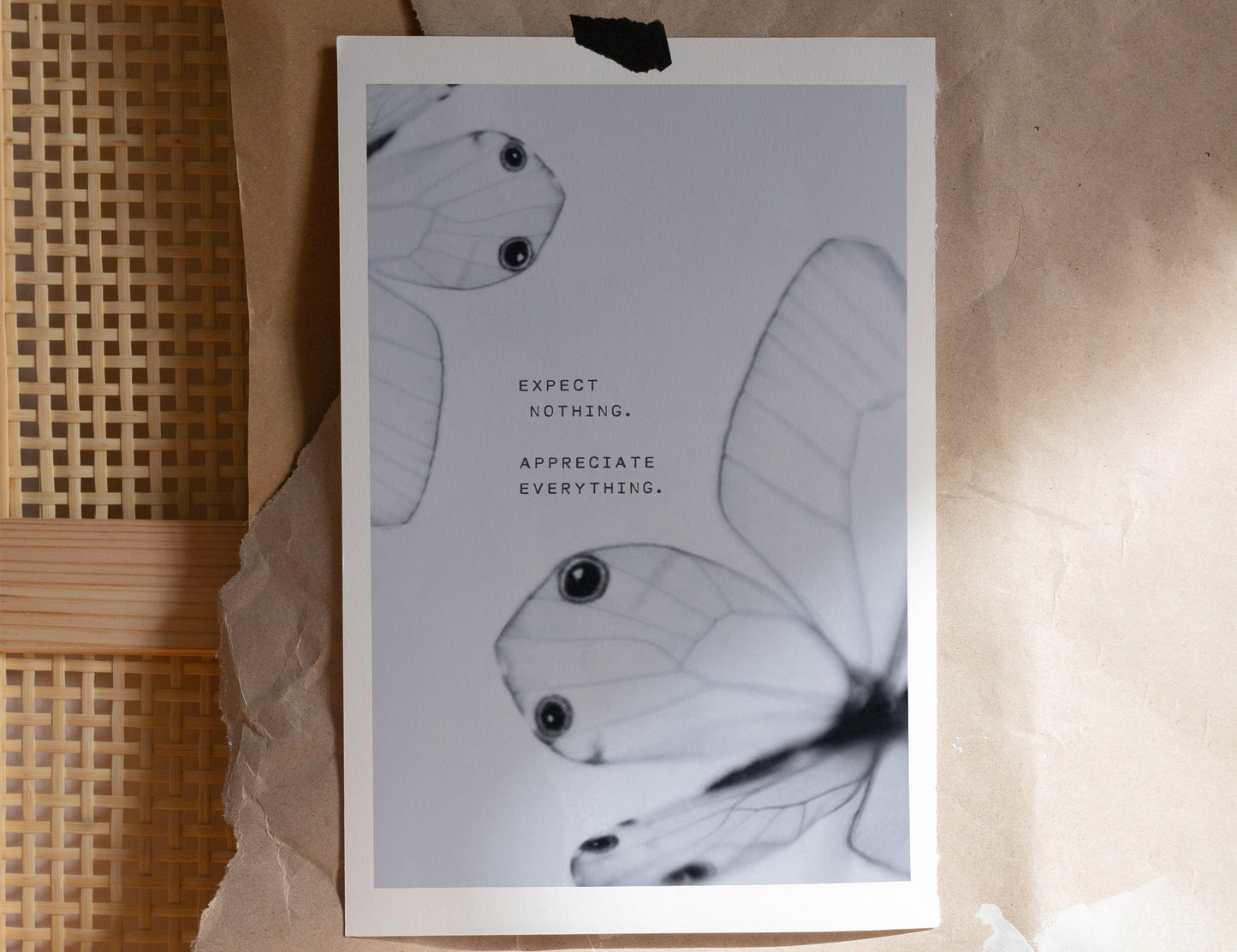 Expect Nothing, Appreciate Everything Quote Art