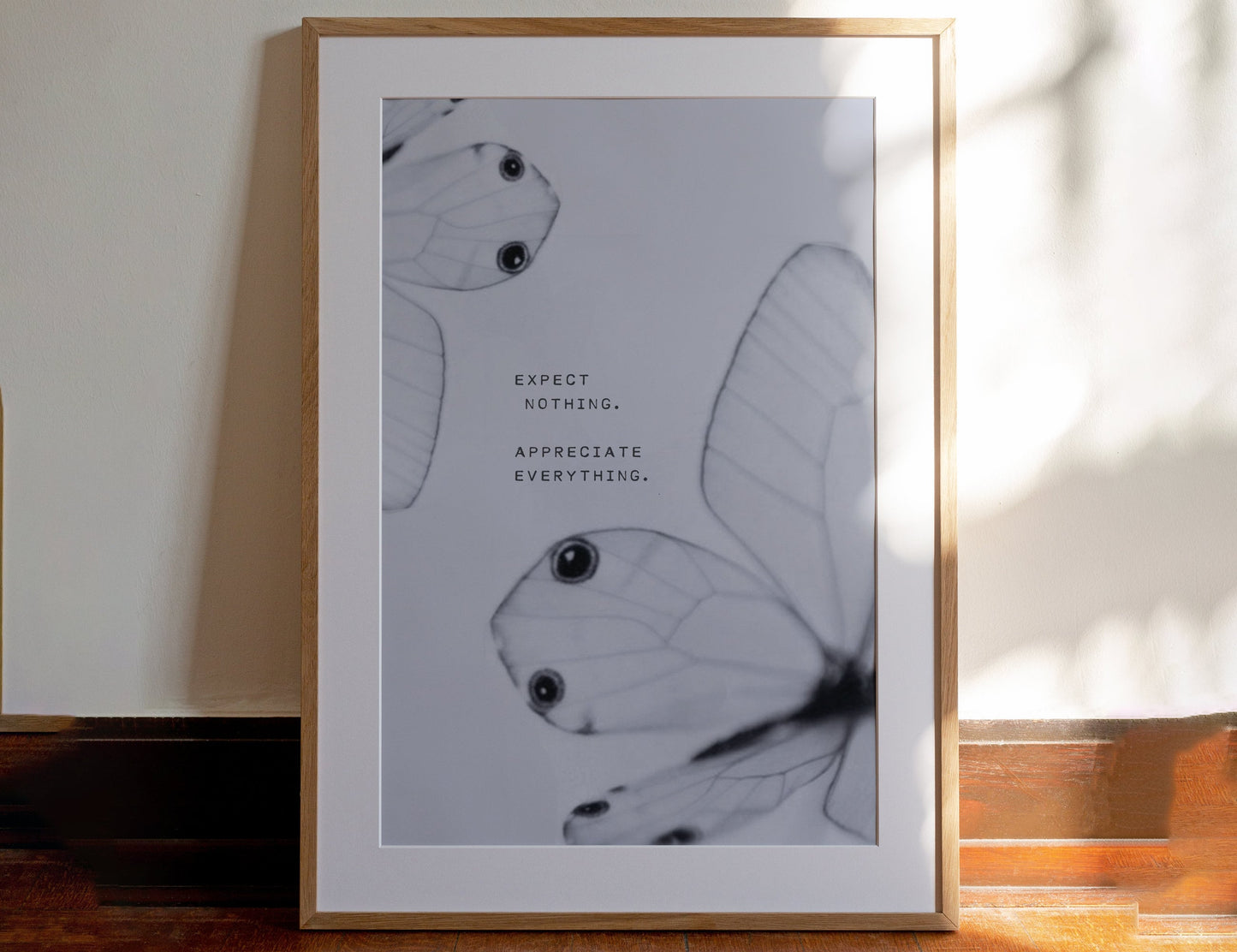 Expect Nothing, Appreciate Everything Quote Art
