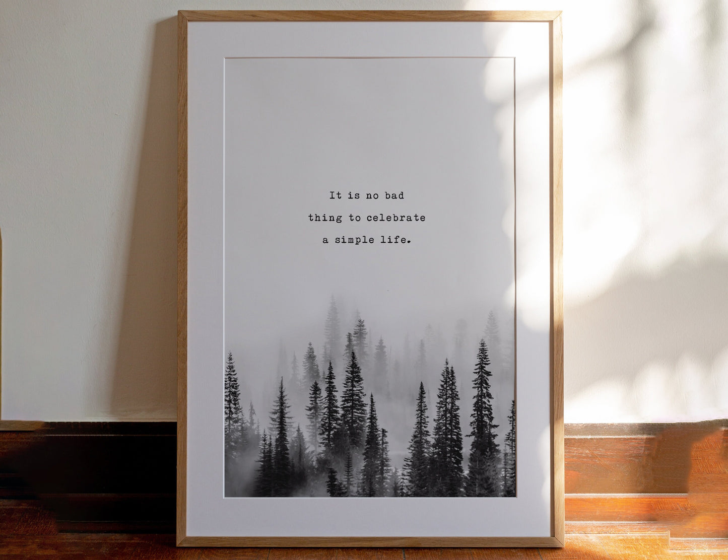 Quote print "It is no bad thing to celebrate a simple life"