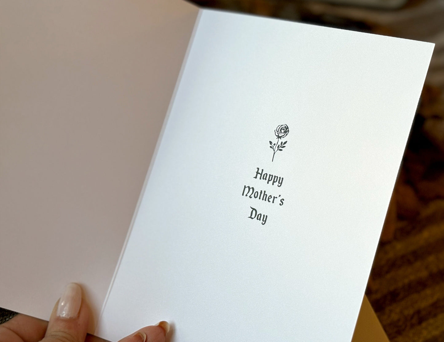 Goth Mother's Day Card "Mom is just a title above Queen" greeting card
