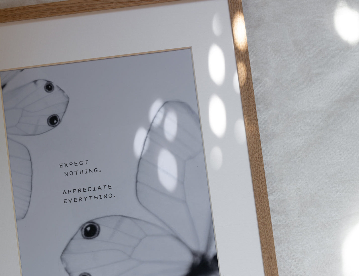 Expect Nothing, Appreciate Everything Quote Art
