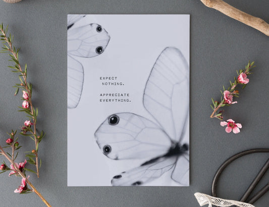 Quote art print "Expect nothing, appreciate everything"