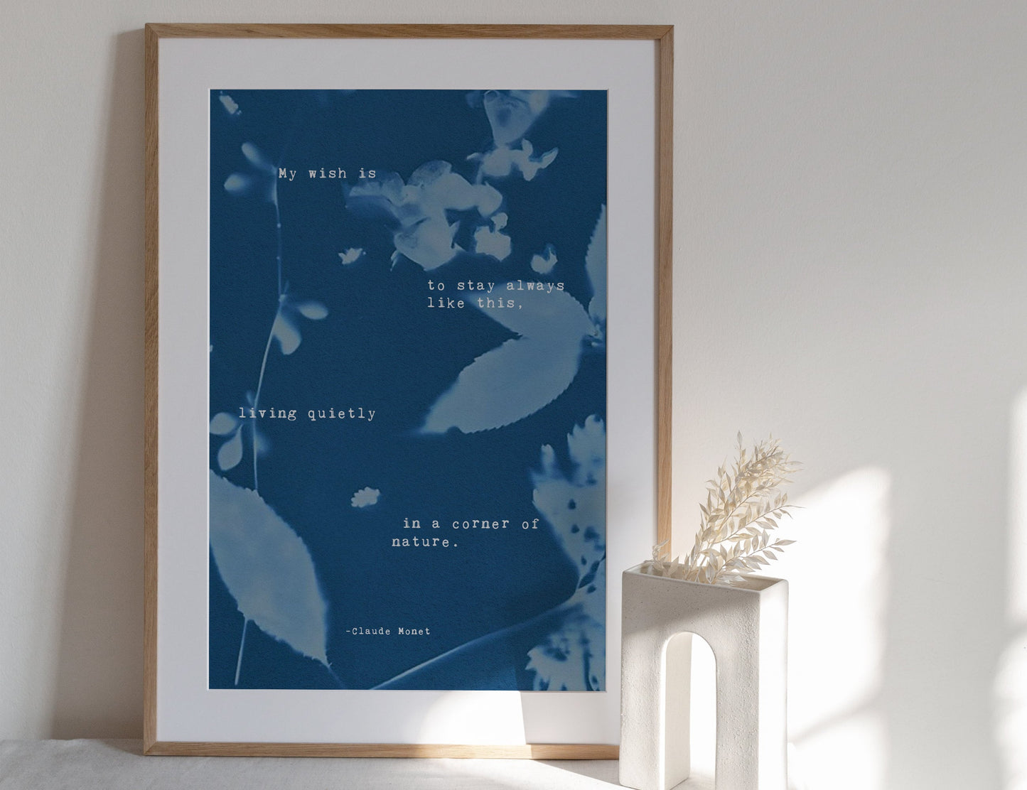Nature quote art "My wish is to stay always like this..." by Claude Monet