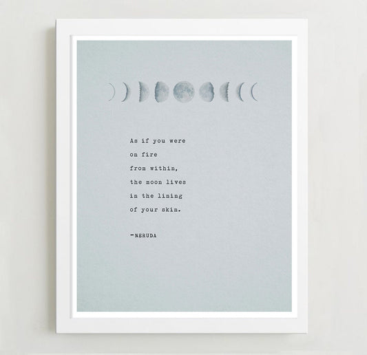As if you were on fire from within